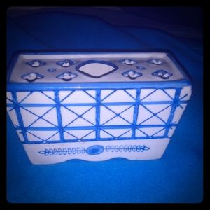 Vintage Ceramic Flower Brick Vase